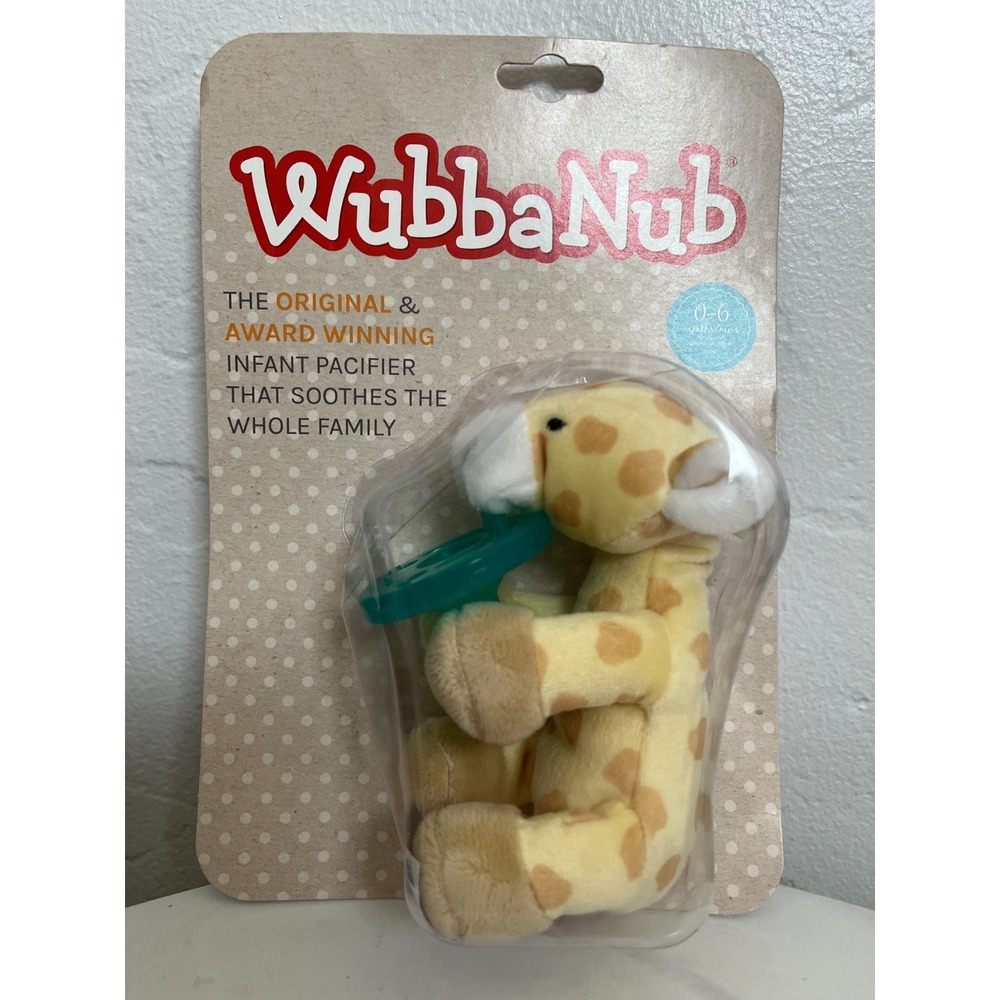 WubbaNub Infant Pacifier Attached Giraffe Authentic Original‎ 0-6 Months ~NEW~
